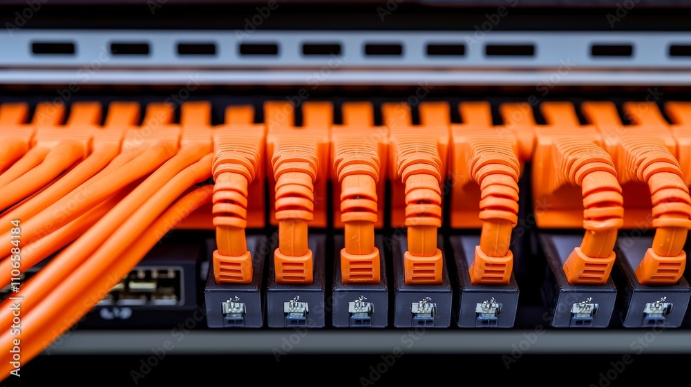 Fiber optic internet system installation home office technical process indoor environment close-up view modern connectivity concept Fiber optic internet system installation home office technical process indoor environment close-up view modern connectivity concept