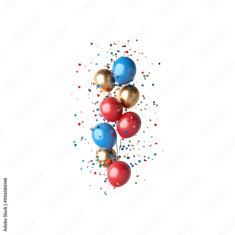 Festive Balloons and Confetti Celebration Festive Balloons and Confetti Celebration