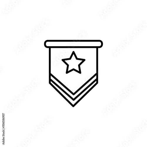 badge position icon, simple white background eps 10, military or police