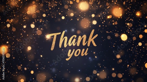 Wallpaper Mural Elegant Thank You Card with Sparkling Bokeh Effect and Subtle Glowing Elements Torontodigital.ca