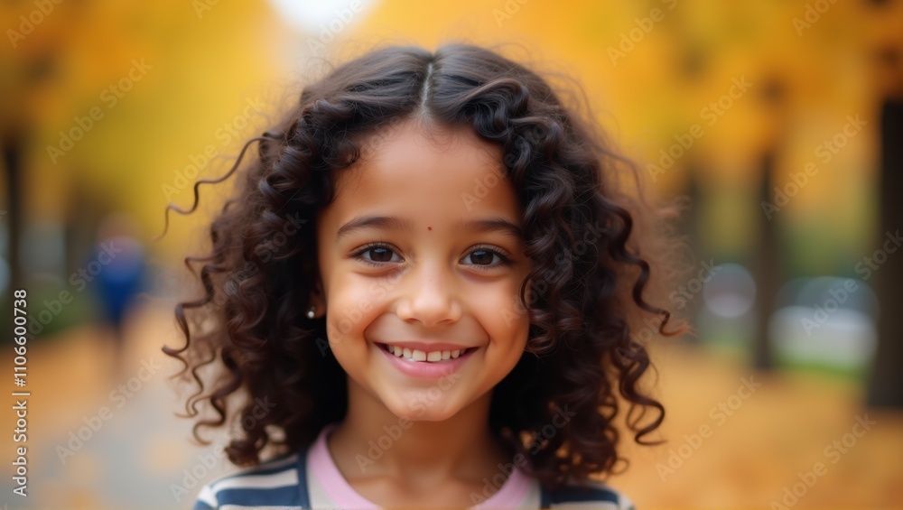 Curly-haired individual in park, blurred autumn background, face obscured, focus on hair texture and color. Generative, AI. Curly-haired individual in park, blurred autumn background, face obscured, focus on hair texture and color. Generative, AI.