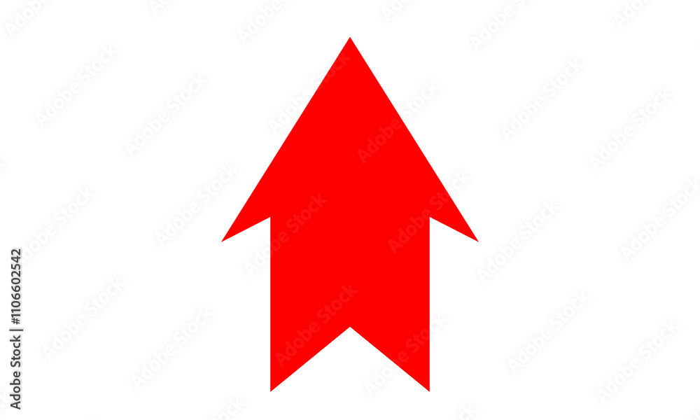 red arrow up icon isolated on white background. upward straight direction sign red arrow up icon isolated on white background. upward straight direction sign