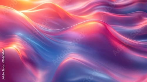 Wallpaper Mural A vibrant, flowing abstract background with waves of pink, purple, and blue hues, creating a dreamy and soft visual effect. Torontodigital.ca