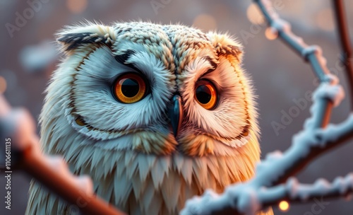 owl christmas Owl in the winter  animal, decoration, season, bird photo