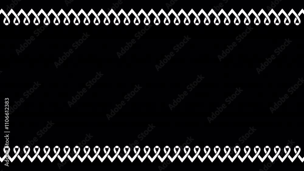 Looping Animation White Awareness Ribbons Forming a Decorative Frame for World Cancer Day with a Transparent Background Looping Animation White Awareness Ribbons Forming a Decorative Frame for World Cancer Day with a Transparent Background