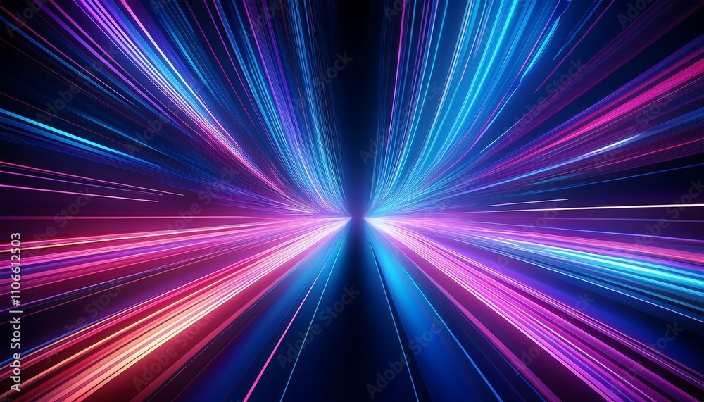Abstract light streaks creating a sense of motion. Abstract light streaks creating a sense of motion.
