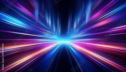 Abstract burst of colorful light and energy.