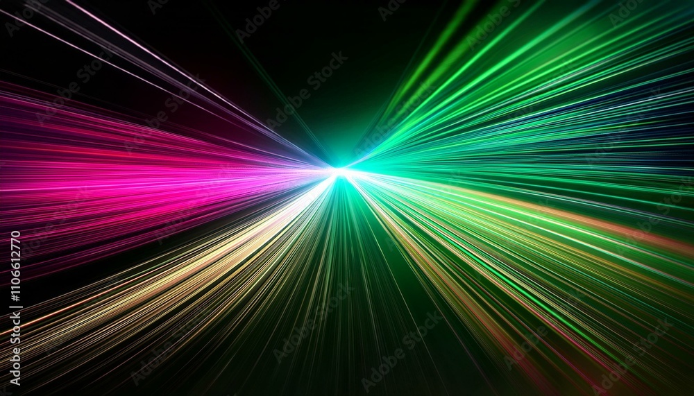Colorful light rays radiating from a central point. Colorful light rays radiating from a central point.
