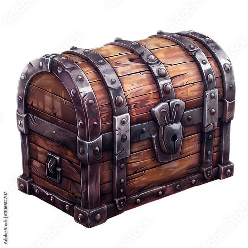 Treasure chest isolated on transparent background photo