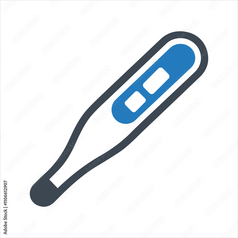 Digital thermometer icon. High-temperature icon Digital thermometer icon. High-temperature icon
