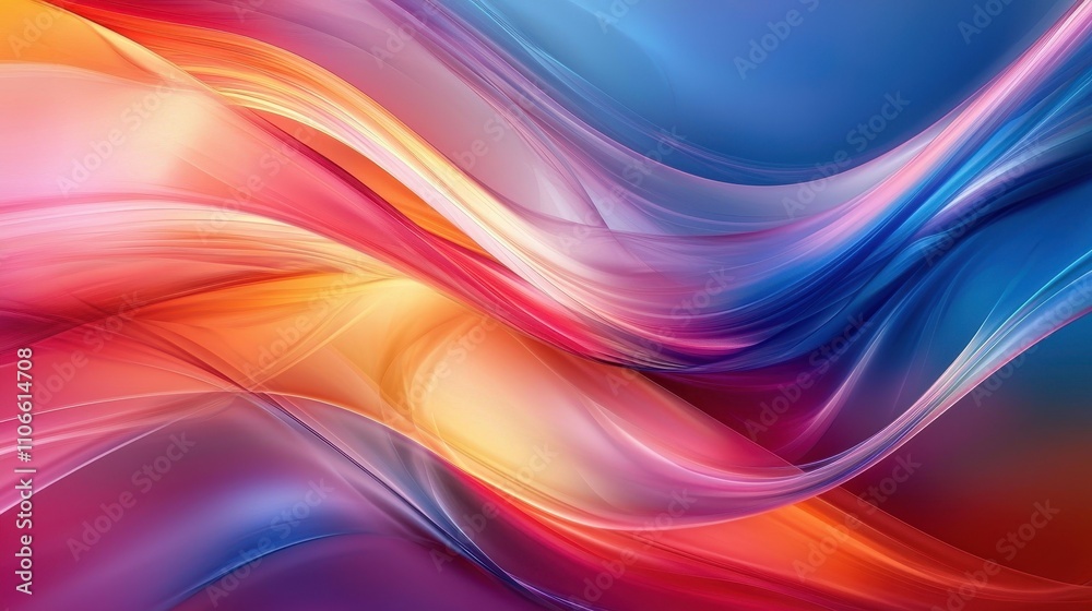 Abstract Colorful Swirling Waves Digital Art Abstract Colorful Swirling Waves Digital Art