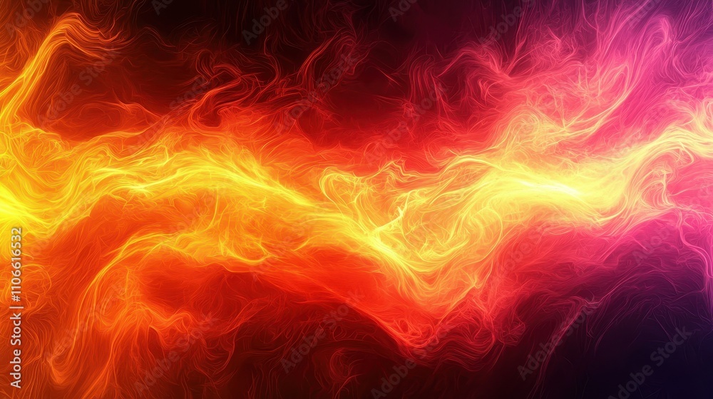 Abstract fiery swirls of red yellow and orange hues Abstract fiery swirls of red yellow and orange hues
