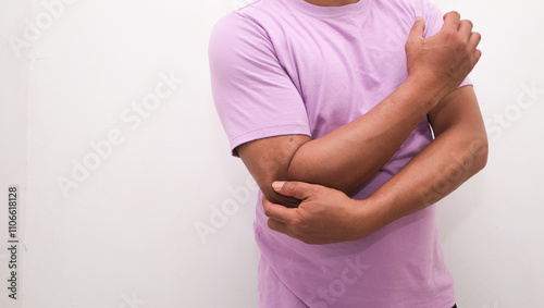 Wallpaper Mural man suffering from elbow joint pain Torontodigital.ca