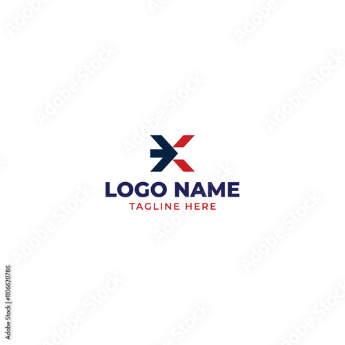 arrow logo with x letter combination with simple and bold modern style