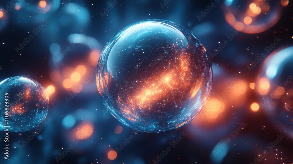 A vibrant depiction of glowing spheres, representing molecular structures or particles in a digital, abstract environment. A vibrant depiction of glowing spheres, representing molecular structures or particles in a digital, abstract environment.
