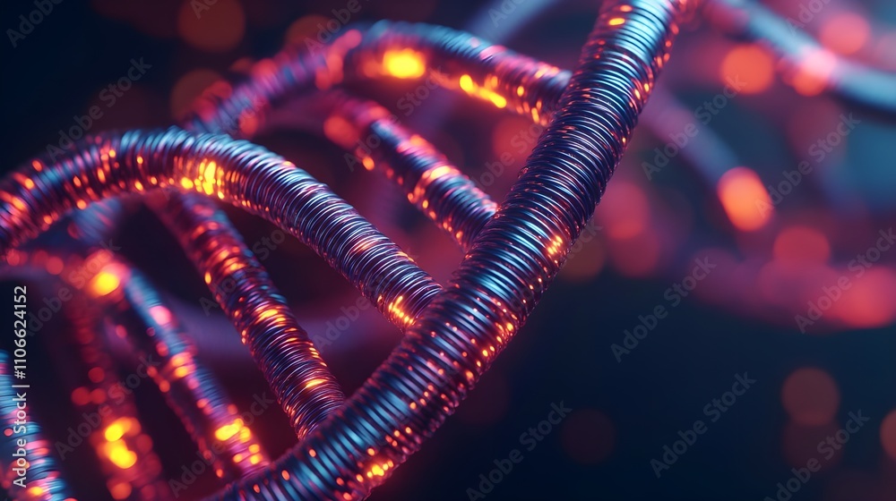 Glowing DNA Helix Structure Glowing DNA Helix Structure