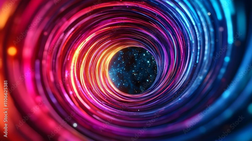 Obraz premium Spiral Galaxy Tunnel Abstract