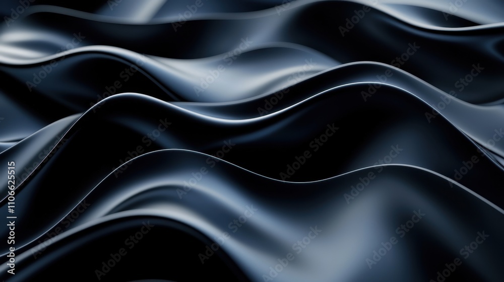 Dark Blue Abstract Waves Smooth Surface Dark Blue Abstract Waves Smooth Surface
