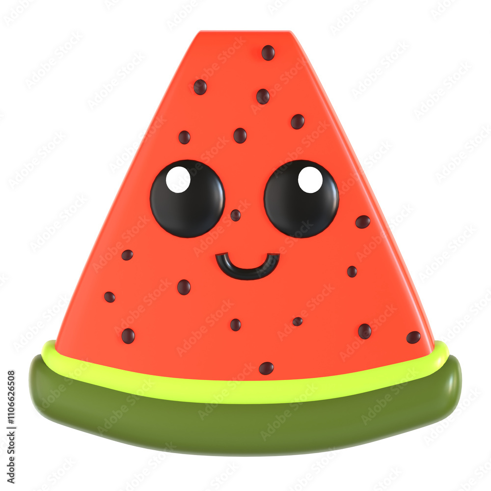 watermelon fruit 3d icon illustration watermelon fruit 3d icon illustration