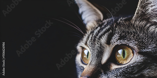 Chats aux yeux dilatés observant linconnu dans lobscurité photo