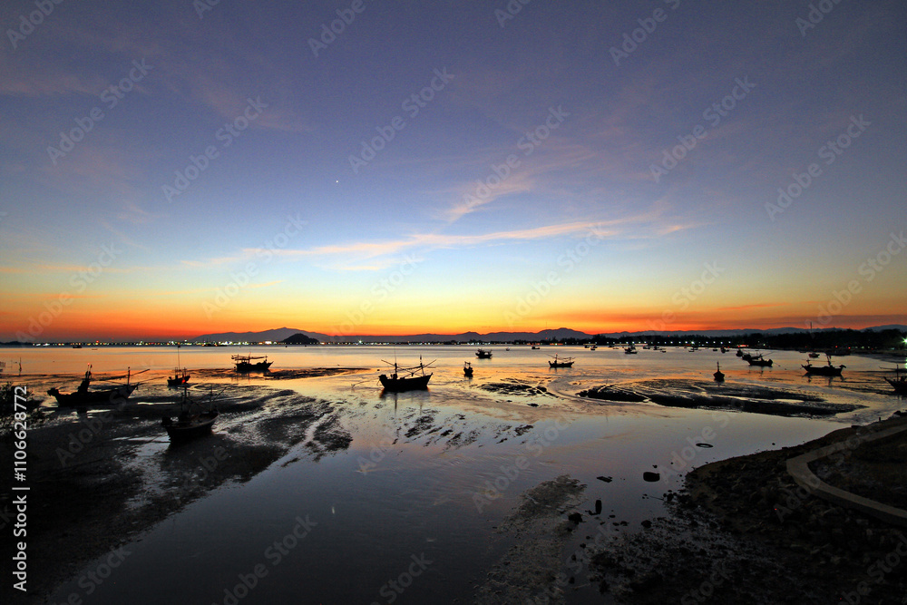 Obraz premium Scenery of Khao Ta Mong Lai Forest Park at Ban Ao noi in Prachuap Khiri Khan Province, Thailand 