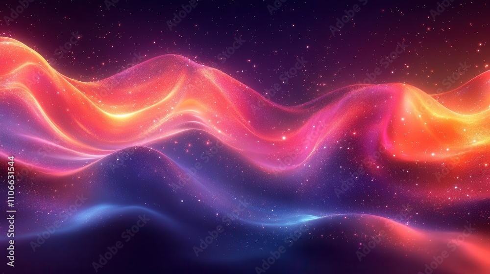A vibrant, swirling abstract design featuring waves of pink, orange, and blue against a dark starry background, evoking a sense of cosmic energy and movement. A vibrant, swirling abstract design featuring waves of pink, orange, and blue against a dark starry background, evoking a sense of cosmic energy and movement.