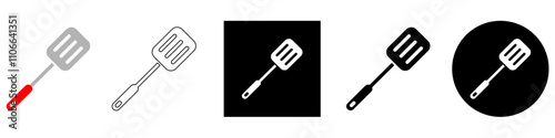 kitchen tools spatula putty knife or scraper vector pictogram sign icon symbol ui and ux design, glyphs and stroke line	
