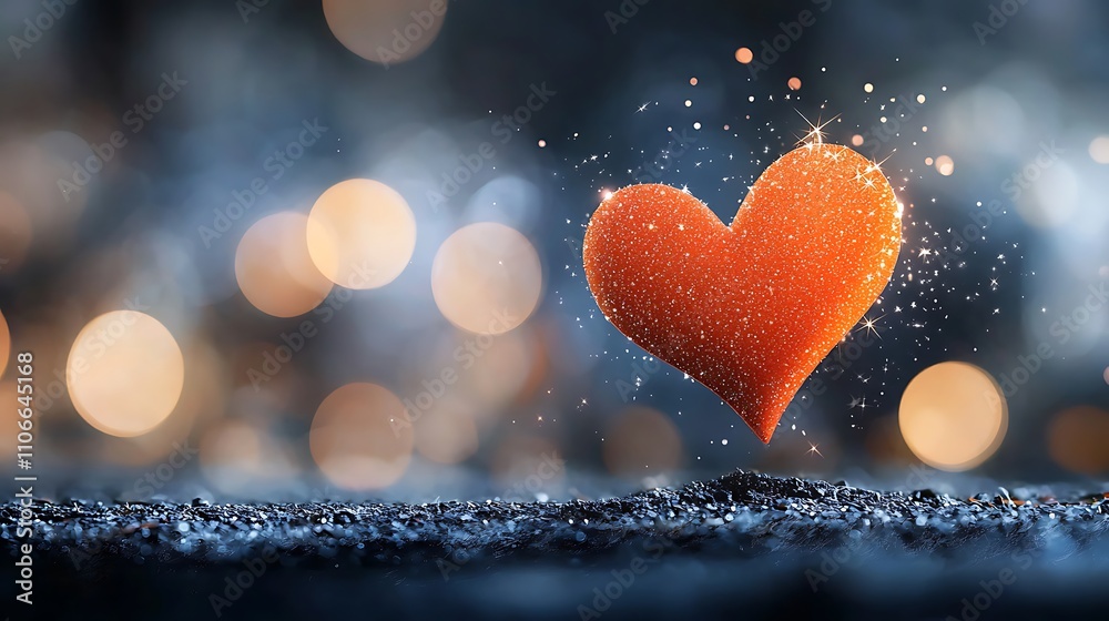 A stunning heart shaped bokeh effect on a dark black background, perfect for adding a romantic touch to your photos. A stunning heart shaped bokeh effect on a dark black background, perfect for adding a romantic touch to your photos.