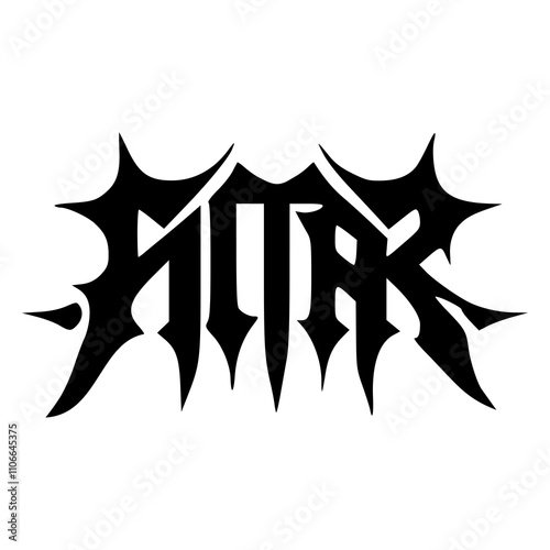 altar black metal fashion sticker t shirt music vector illustration template design