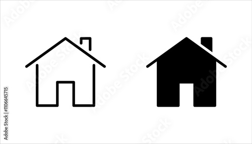 Web home icon set for apps and websites. Collection home icons. vector illustration on white background