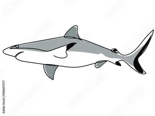 Shark in a continuous pattern and the pattern can be edited later.