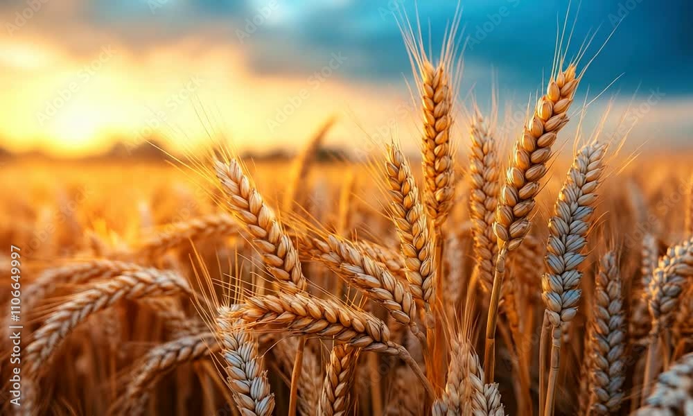 Golden wheat fields at sunset, showcasing nature's beauty and agricultural abundance. Golden wheat fields at sunset, showcasing nature's beauty and agricultural abundance.