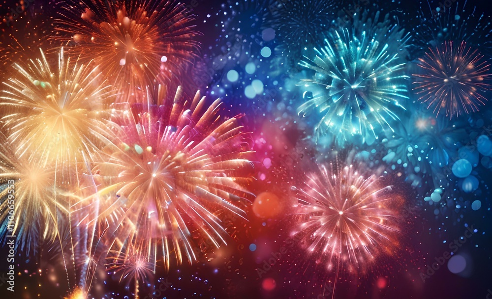 Fototapeta premium fireworks in the night