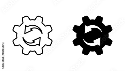 maintenance icon set, outline icons related to repair, vector illustration on white background