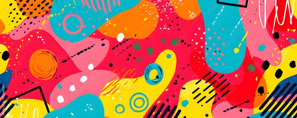 Abstract Colorful Shapes Pattern Design Abstract Colorful Shapes Pattern Design