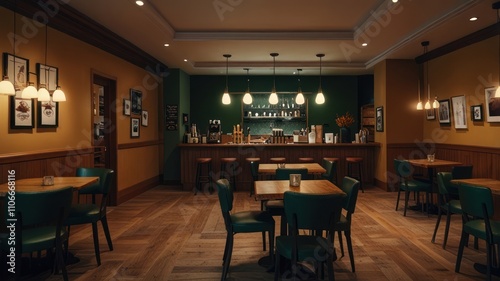 Wallpaper Mural Cozy Cafe Interior Torontodigital.ca