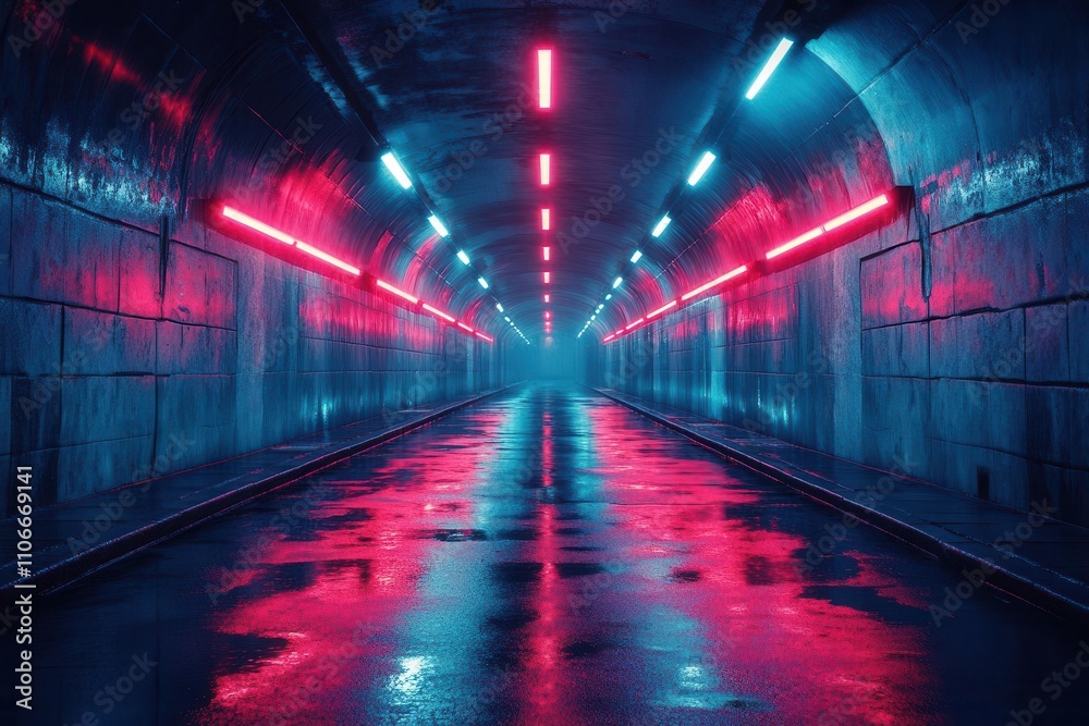 neon lights illuminating a rugged concrete corridor, creating a dramatic and futuristic atmosphere, where shadows play a significant role in enhancing the visual narrative neon lights illuminating a rugged concrete corridor, creating a dramatic and futuristic atmosphere, where shadows play a significant role in enhancing the visual narrative