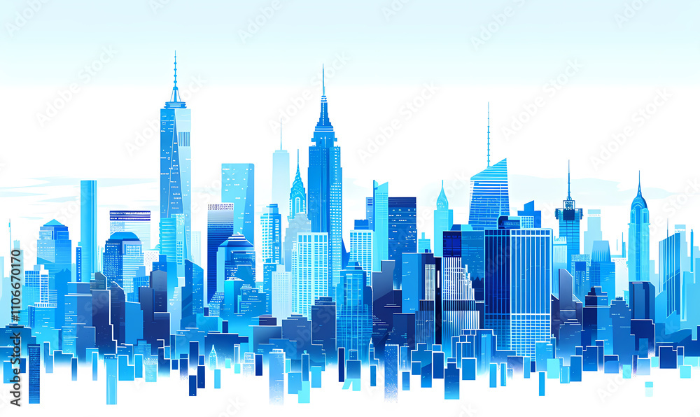 Fototapeta premium city ​​skyline buildings