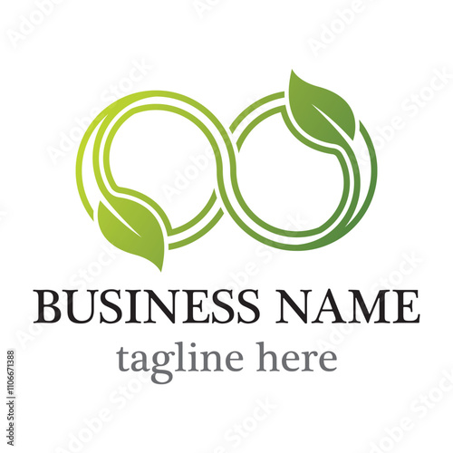 Infinity With Leaf Logo