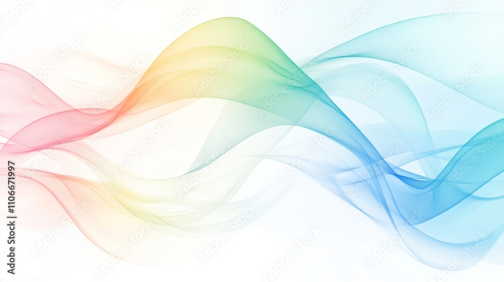 Soft Colorful Waves in Abstractive Flowing Motion with Light Background Soft Colorful Waves in Abstractive Flowing Motion with Light Background