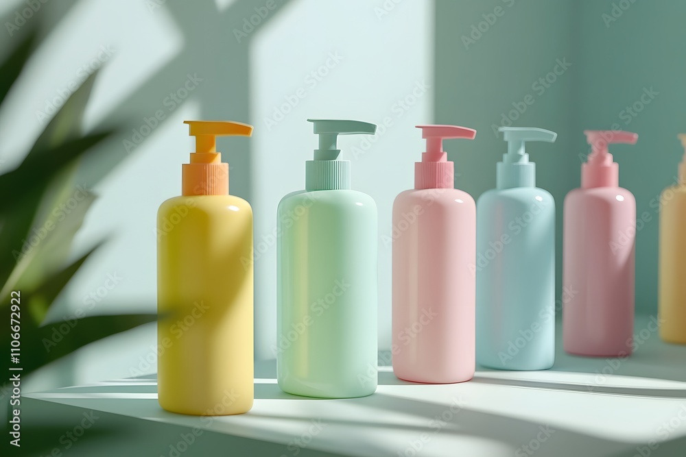 Shampoo, Cosmetics, Oil,Facial foam cleansing, Mock-up Products, Generative AI Shampoo, Cosmetics, Oil,Facial foam cleansing, Mock-up Products, Generative AI