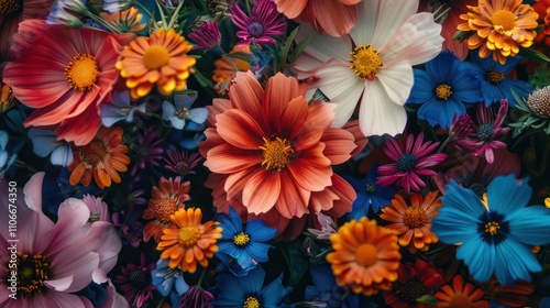 A bouquet of flowers in close-up as a floral background.