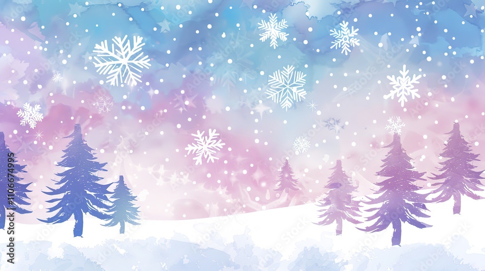 Blue purple pink starry sky snowflake Christmas Blue purple pink starry sky snowflake Christmas
