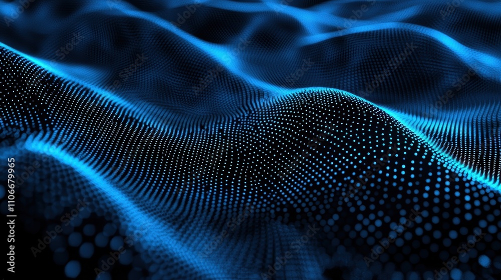 Abstract Blue Digital Wave Pattern Background Abstract Blue Digital Wave Pattern Background