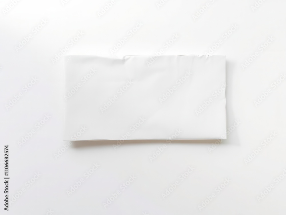 A sheet of paper folded in half on a plain white surface, fold, clean A sheet of paper folded in half on a plain white surface, fold, clean