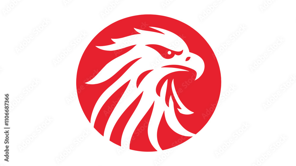 eagle head silhouette logo in flat style eagle head silhouette logo in flat style