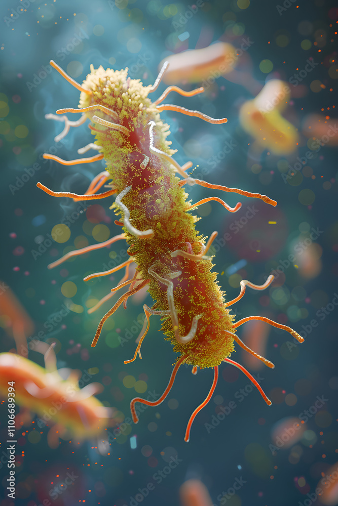 In-depth Scientific Diagram Depicting the Cause and Transmission of Typhoid Fever