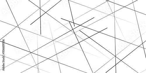 Random diagonal line on white background. Black line, Abstract geometric lines background.