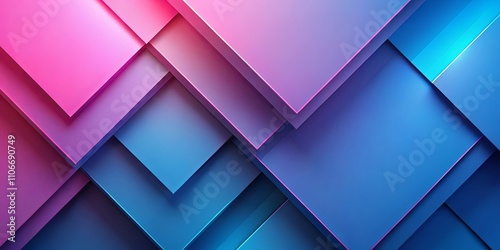 Abstract Geometric Pattern of Layered Squares in Vibrant Pink and Blue Hues