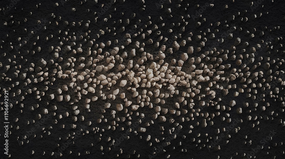 Dark grainy background with a noise texture, myriad of small, light-grey dots against a dark background. Dark grainy background with a noise texture, myriad of small, light-grey dots against a dark background.